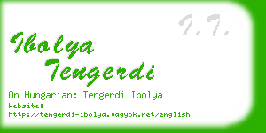 ibolya tengerdi business card